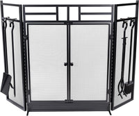 Fireplace Screen - 3 Panel Fireplace Gate with Fireplace Doors view 1
