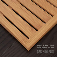Bamboo Bath Mat-Eco-Friendly Natural Wooden Non-Slip Slatted view 3