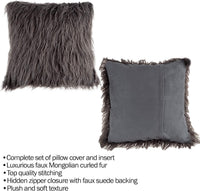 Decorative Pillows, 18", Gray view 3