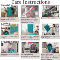 2 Piece Memory Foam Shag Bath Mat - Seafoam view 6