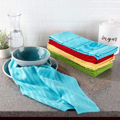 Kitchen Dish Towels- Set of 8-16 x28 -Absorbent 100% Cotton