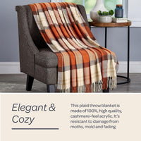 Oversized Throw Blanket for Couch, Spice Plaid, 60" x 70" view 3