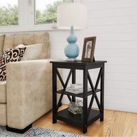 Wooden End Table, White view 7