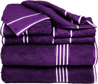 Rio 8 Piece 100% Cotton Towel Set - White & Silver view 43