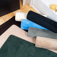 Oversized Bathroom Rug-Memory Foam Bath Mat in Green Textured view 5