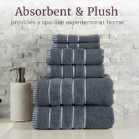 Luxury Cotton Towel Set, Silver Gray view 4
