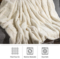 Faux Fur Blanket - 60x80-Inch Queen Size Throw Blanket view 3