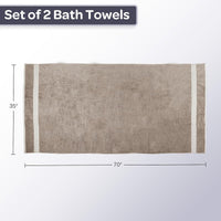 Bath Towels - 2PC 500GSM 100% Cotton Towel Set view 36