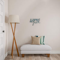 Life is Good' Wall Art, Teal Blue Distressed, 18.2"x14.6" view 4