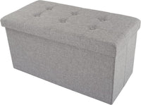 30 Inch Collapsible Storage Ottoman Bench view 1