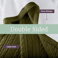 Cable Knit Throw Blanket for Couch, Sofa, or Bed view 22