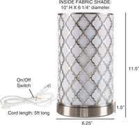Uplight LED Table Lamp, Brushed Silver, 6.25" x 11.5" view 2