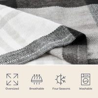 Soft Throw Blanket - Oversized, Vintage-Look, Cross view 5