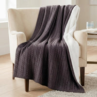 Cable Knit Throw Blanket for Couch, Sofa, or Bed view 7