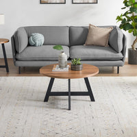 Coffee Table - Industrial Modern Round, (L) 24” x (W) 24” x (H) 16.5” view 6