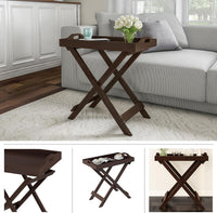 End Folding Modern Minimalist Wooden Contemporary Side Table view 24