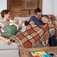 Oversized Throw Blanket for Couch, Spice Plaid, 60" x 70" view 6