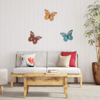 Butterfly Metal Wall Art, 3-Piece-Set view 6