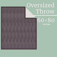 Cable Knit Throw Blanket for Couch, Sofa, or Bed view 25