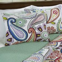 3-Piece Quilt Set - Lizzie Classic Paisley King Quilt with 2 view 3