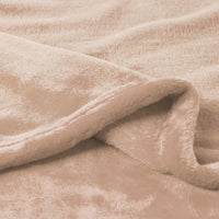 Desert Tan Oversized Microfiber Velvet Solid Polyester Throw view 3