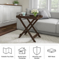 End Folding Modern Minimalist Wooden Contemporary Side Table view 22