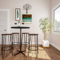 Swivel Bar Stool - Adjustable Backless Stool for Counter view 10