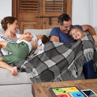 Soft Throw Blanket - Oversized, Vintage-Look, Cross view 6