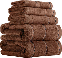 Bathroom Towels Set, Bathroom Accessories, White, Set of 6 view 31