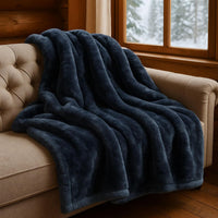 Faux Fur Throw Blanket, 8 Pound view 5