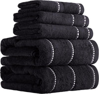 Bathroom Towels Set, Bathroom Accessories, White, Set of 6 view 19