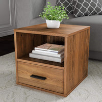 Side Table with Storage, Brown view 1
