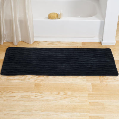 Microfiber Memory Foam Bathmat, Black