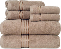 6 Piece Bathroom Towels Set, 28"x54.5"x0.25" view 37
