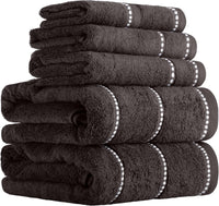 Bathroom Towels Set, Bathroom Accessories, White, Set of 6 view 13