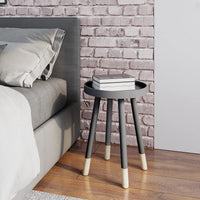 Round End Table, White, 17" x 22" view 11