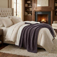 Cable Knit Throw Blanket for Couch, Sofa, or Bed view 8