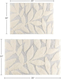 Bathroom Rug Set, Sage Green, 2-Piece-Set, 35"x22"/25"x18" view 18