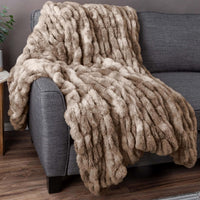 Oversized Ruched Faux Fur Blanket view 9