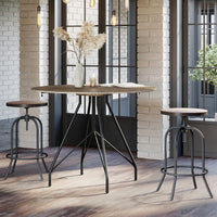 Swivel Bar Stool - Adjustable Backless Stool for Counter view 2