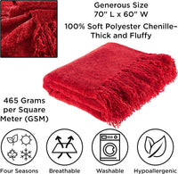 Chenille Throw Blanket- For Couch, Home Décor, Bed view 3