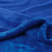 Velvet Throw - Oversized Microfiber Velvet Solid, Midnight Blue view 3