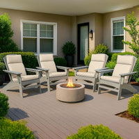 Outdoor Chair Cushions Set of 2-45x21.5x3in High Back Outdoor view 6