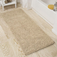 Memory Foam Shag Bath Mat (24x58), Ivory view 6