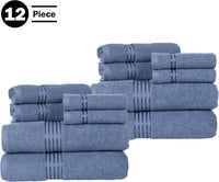 12PC Towel Set - Cotton Bathroom Accessories with 4 Bath view 3