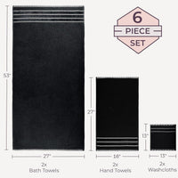 Luxury Cotton Towel Set, 27.5"x 53.5"x0.25" view 2