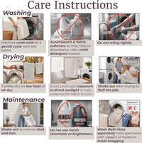 2 Piece Memory Foam Shag Bath Mat - White, 32"x21"x1.25" view 6