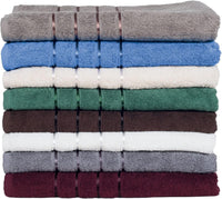 8 Piece 100% Cotton Plush Bath Towel Set - White view 3