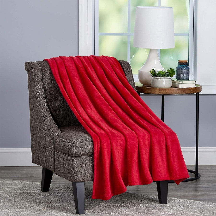 Velvet Throw - Oversized Microfiber Velvet Solid, 70” L x 60” W &mdash; Lavish Home