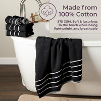 Luxury Cotton Towel Set, 27.5"x 53.5"x0.25" view 3